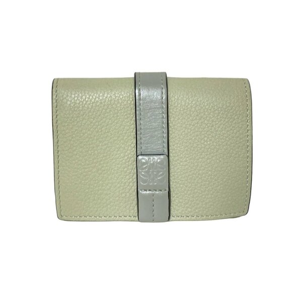 Auth LOEWE Light gray Gray Leather Trifold Wallet - Picture 1 of 8